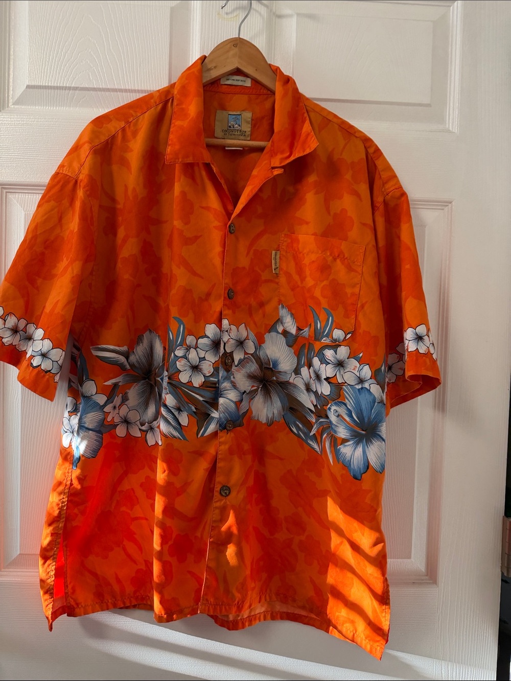 Casual Orange Floral Button-Down Shirt by Tommy Bahama